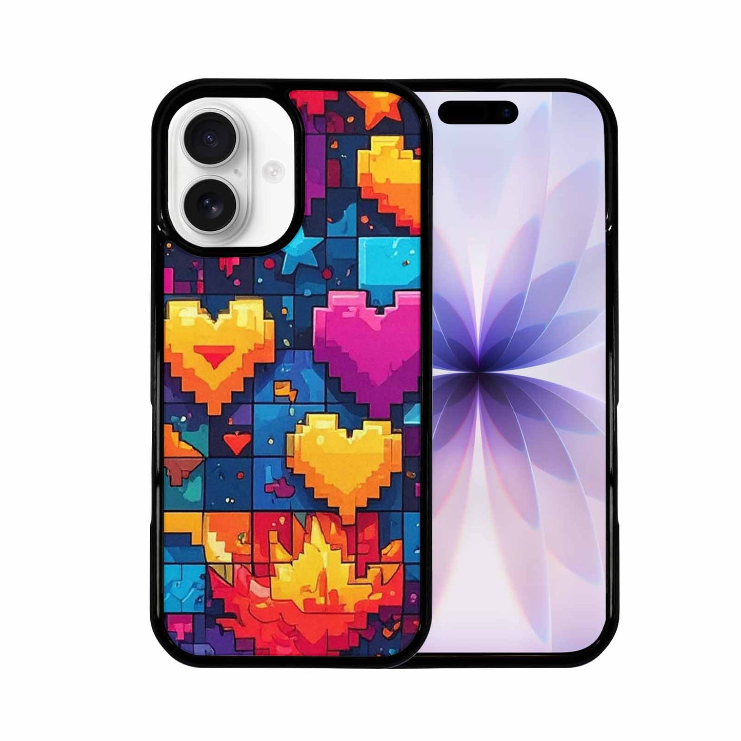 iPhone 17 Case — Pixel Art Bit Burst Original Art, Custom Print Case Cover