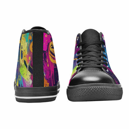 MEN'S Paint Splatter High Top Canvas Y2K Shoes