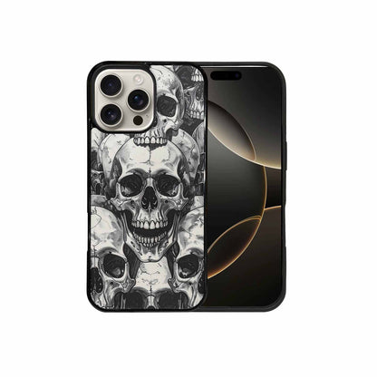 iPhone 16 Pro Max Case — Tessellated Human Skulls Custom, Custom Made Phone Cover