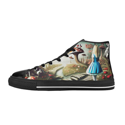 WOMEN'S Trippy Acid Art Creepy High Top Canvas Y2K Custom Shoes