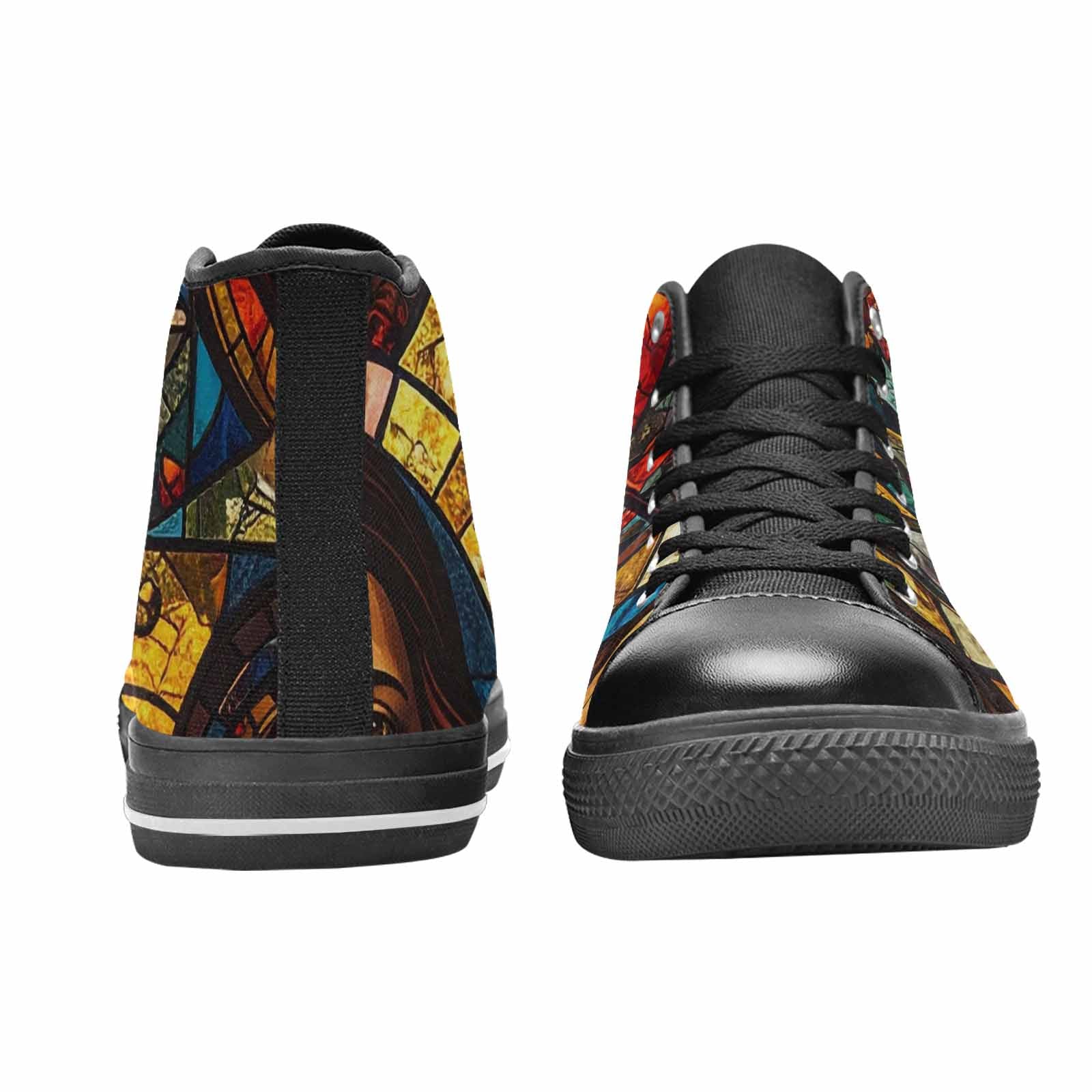 WOMEN'S Jesus Face Small High Top Canvas Vivid Custom Shoes