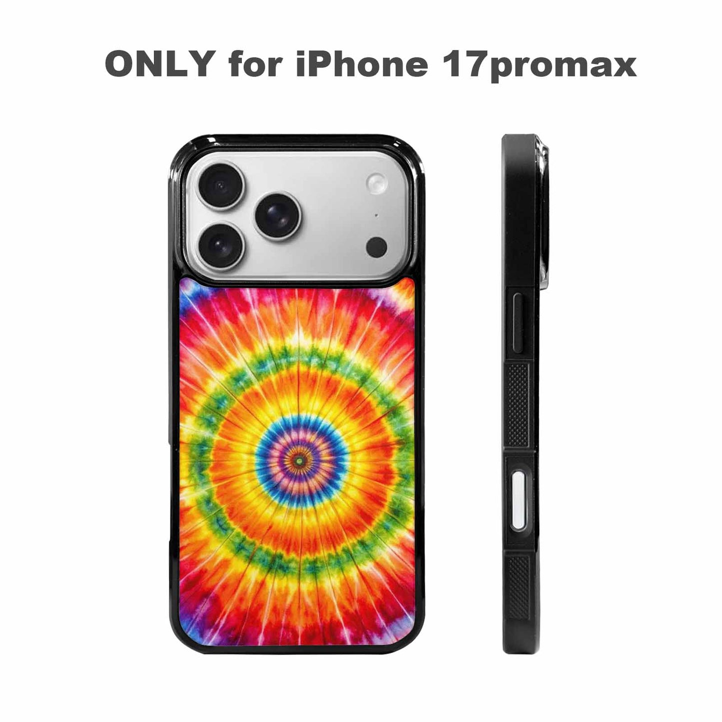 iPhone 17 Pro Max Case — Tie Dye Rainbow Spiral Tie Dye, Custom Phone Case