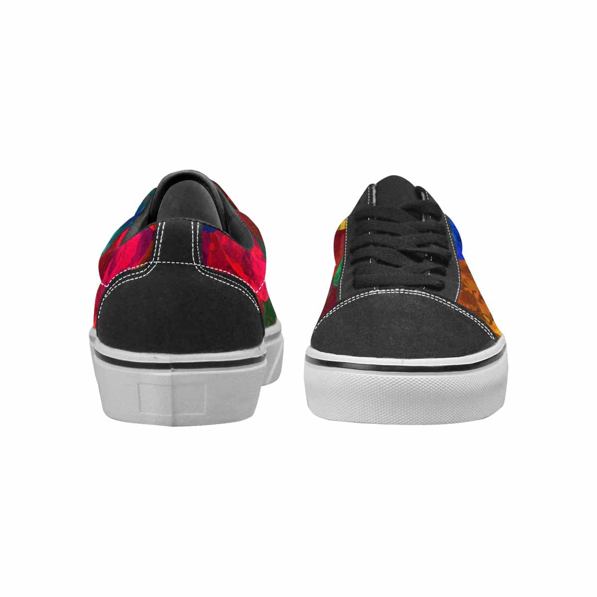 MEN'S Dark Snake Print Canvas Lace-Up Vivid Custom Sneakers