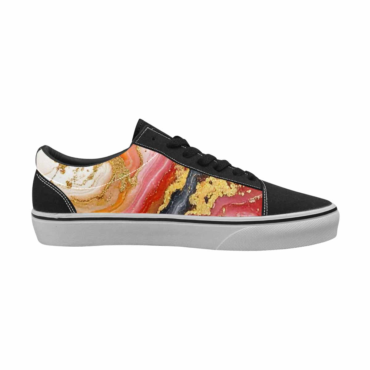 WOMEN'S Marble Vein Lace-Up Canvas Surreal Shoes