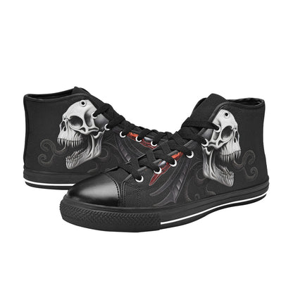 MEN'S Cc Skull Art Men’S High Top Canvas Grunge Custom Sneakers
