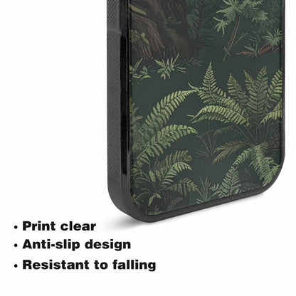 iPhone 15 Plus Case — Seamless Pattern Ancient Redwood Forest Giant, Custom Art Phone Cover