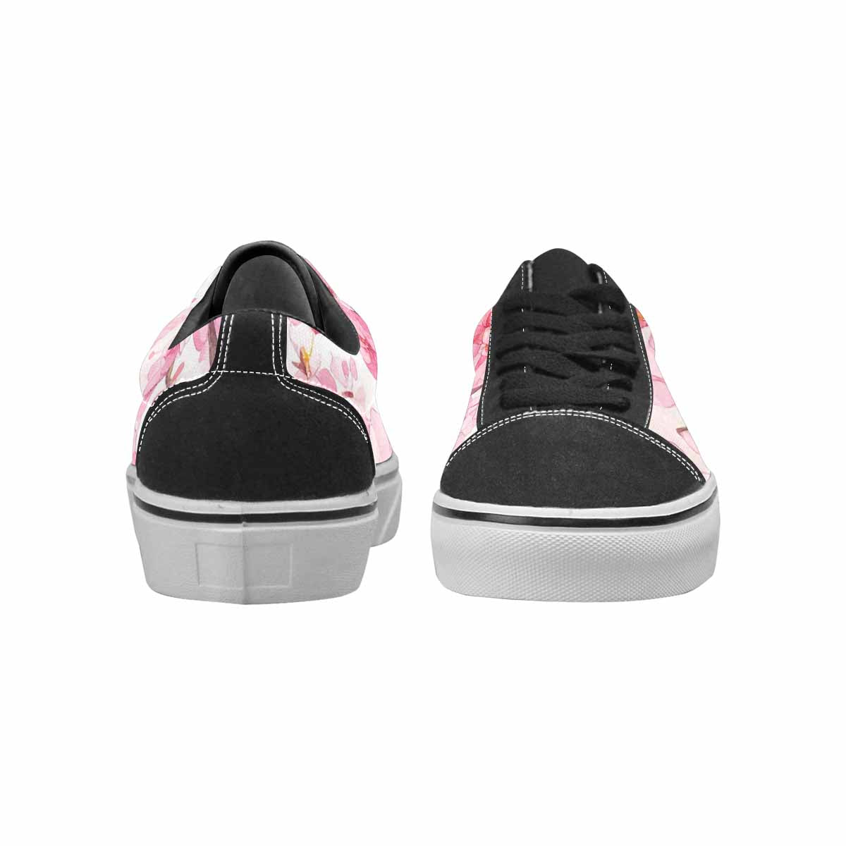WOMEN'S Cherry Blossom Branch Cherry Lace-Up Canvas Dark Academia Custom Sneakers