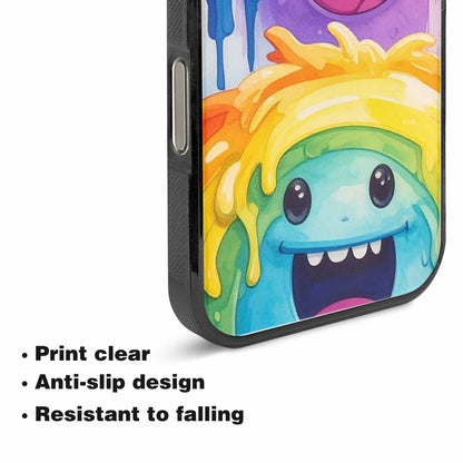 iPhone 15 Pro Max Case — Rainbow Sherbet Monster, Custom Phone Case