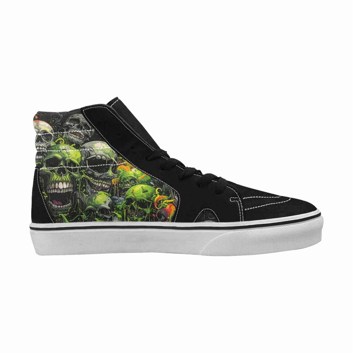 MEN'S Rainbow From Skull S High Top Canvas Grunge Shoes