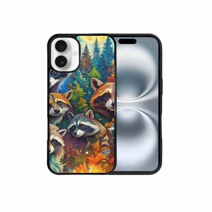 iPhone 16 Plus Case — Raccoon Bandit Raccoon Bandit Pattern Hundreds, Unique Phone Case Design