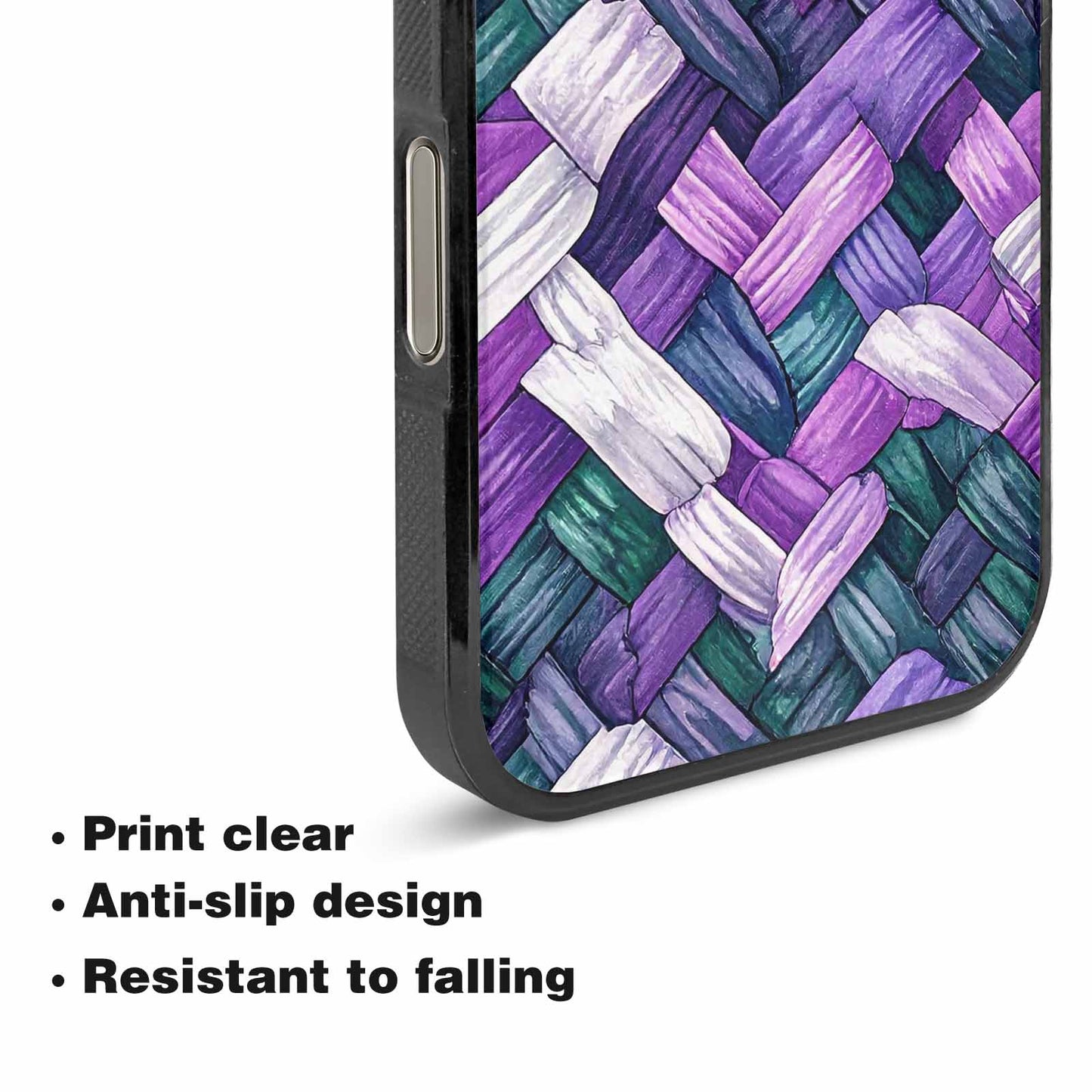 iPhone 16 Pro Max Case — Genderqueer Flag Color Theme Small Rainbow, Custom Made Phone Cover