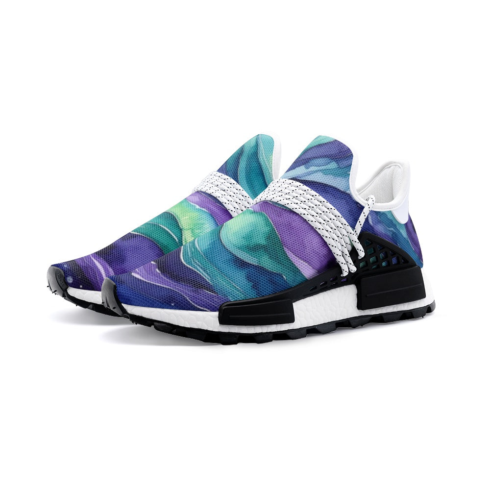Aurora-toned nebula Galaxy Art Unisex Lightweight Sneaker S-1
