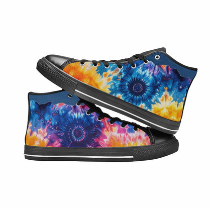 MEN'S Tie Dye Mixed Style High Top Canvas Dark Academia Custom Sneakers