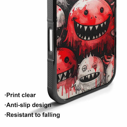 iPhone 17 Case — Black &amp; Red Ink Cartoon Cute, Customized Protective Case
