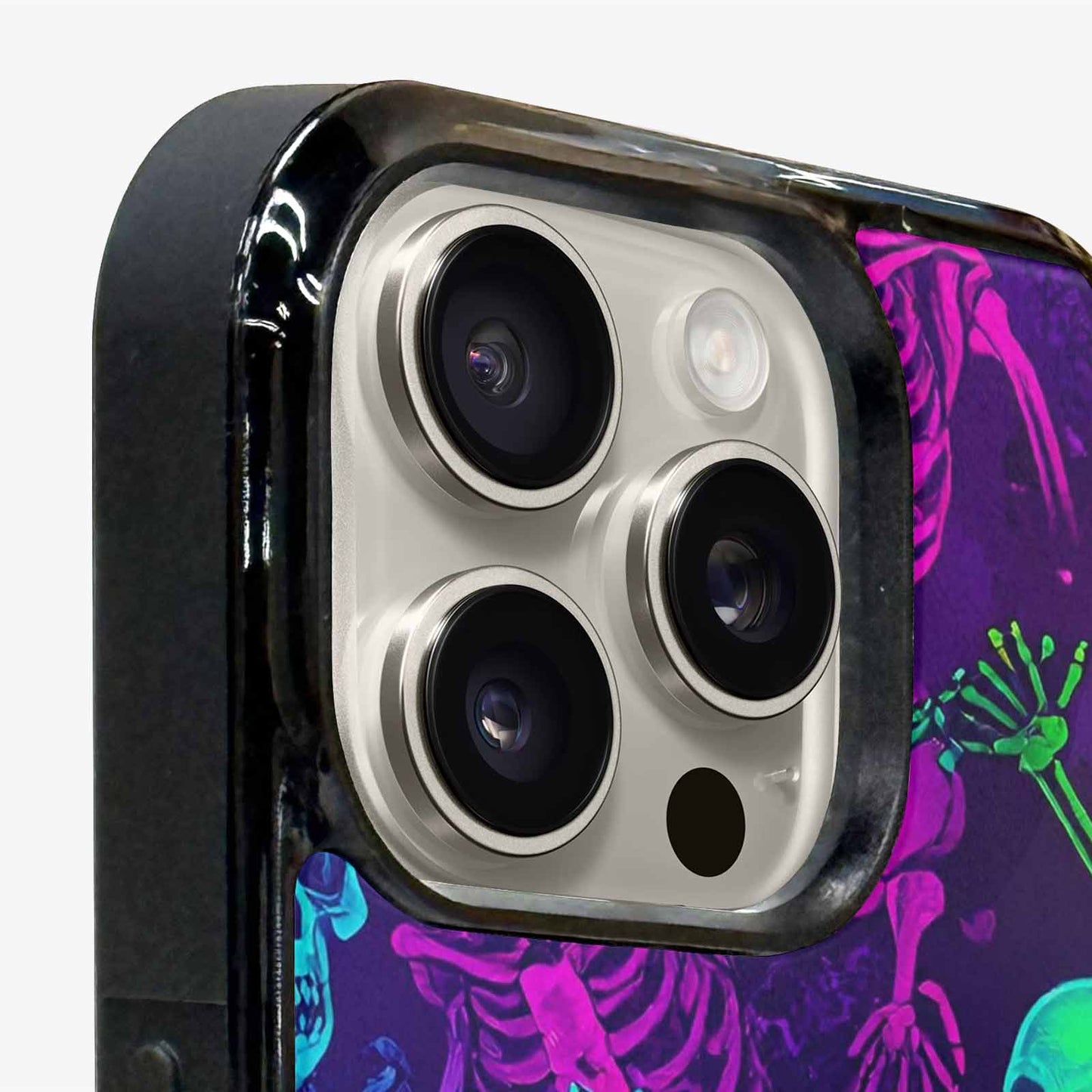 iPhone 16 Pro Max Case — Glowing Skeleton Pattern Hundreds Of Small, Original Design Phone Case