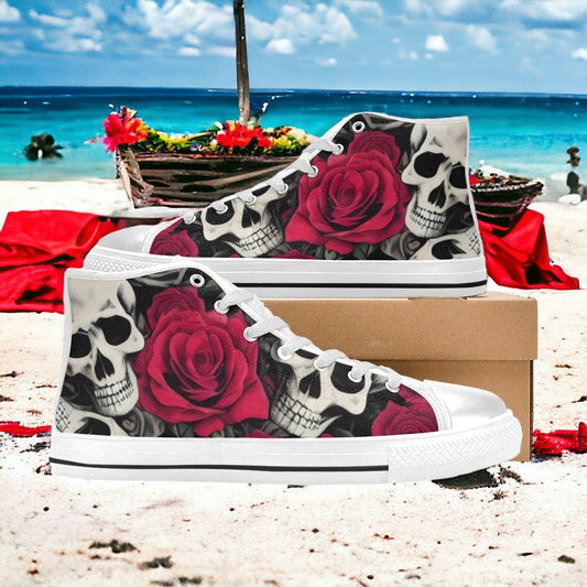 Celtic Silver Blue Unique WOMEN Bold Art - Freaky Shoes | Custom Art Sneakers