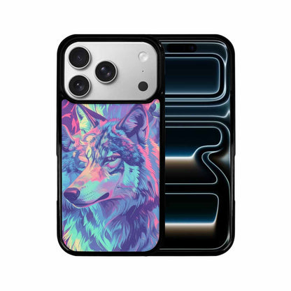 iPhone 17 Pro Case — Neon Zebra Print Wolf Animal Print, Custom Phone Case