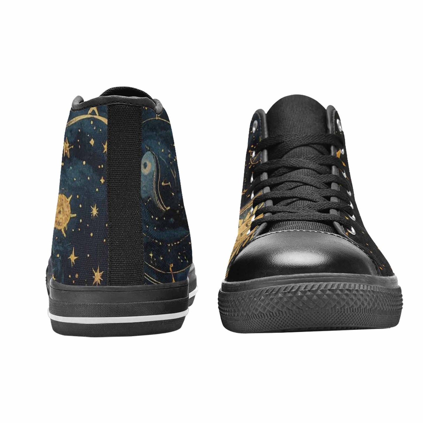 MEN'S Zodiac Constellation Star High Top Canvas Wallpaper Art Sneakers