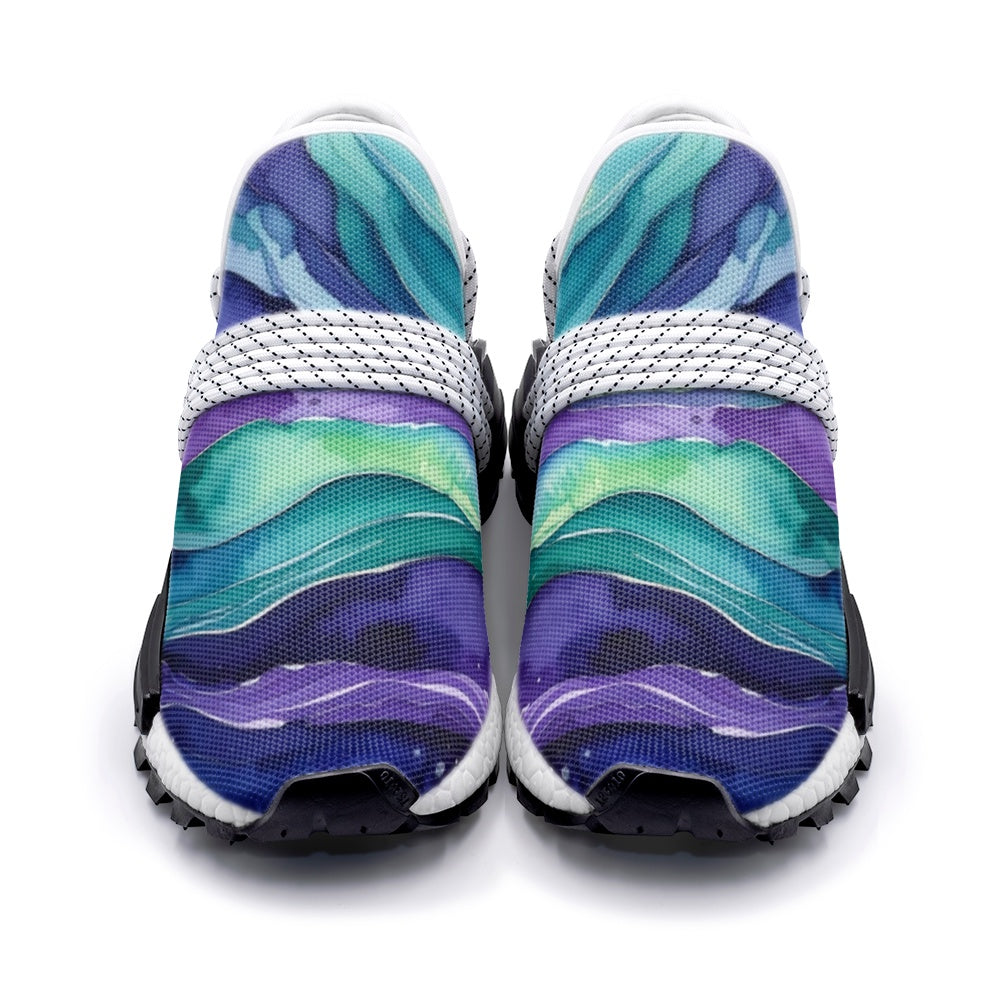 Aurora-toned nebula Galaxy Art Unisex Lightweight Sneaker S-1