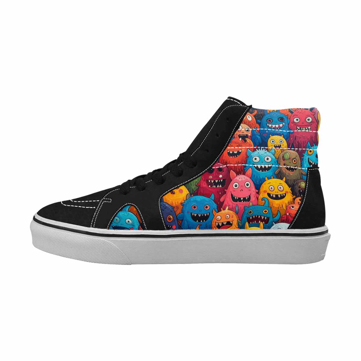 MEN'S Monsters (general) Cartoon Monst High Top Canvas Vivid Custom Sneakers