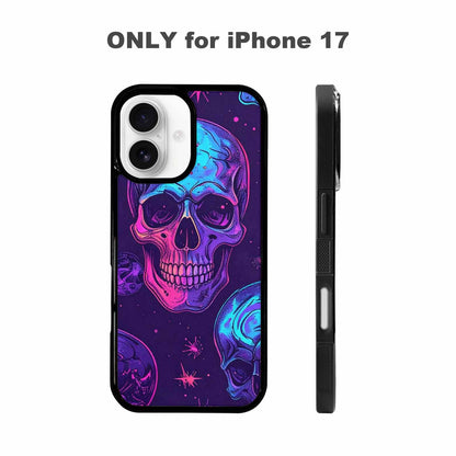iPhone 17 Case — Galaxy Skulls Art Seamless Gothic Skulls, Custom Art Phone Cover