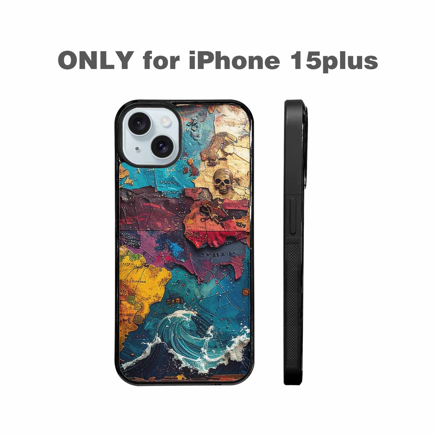 iPhone 15 Plus Case — Pirate Skull Flag Pirate Skull Flag, Unique Phone Case Design