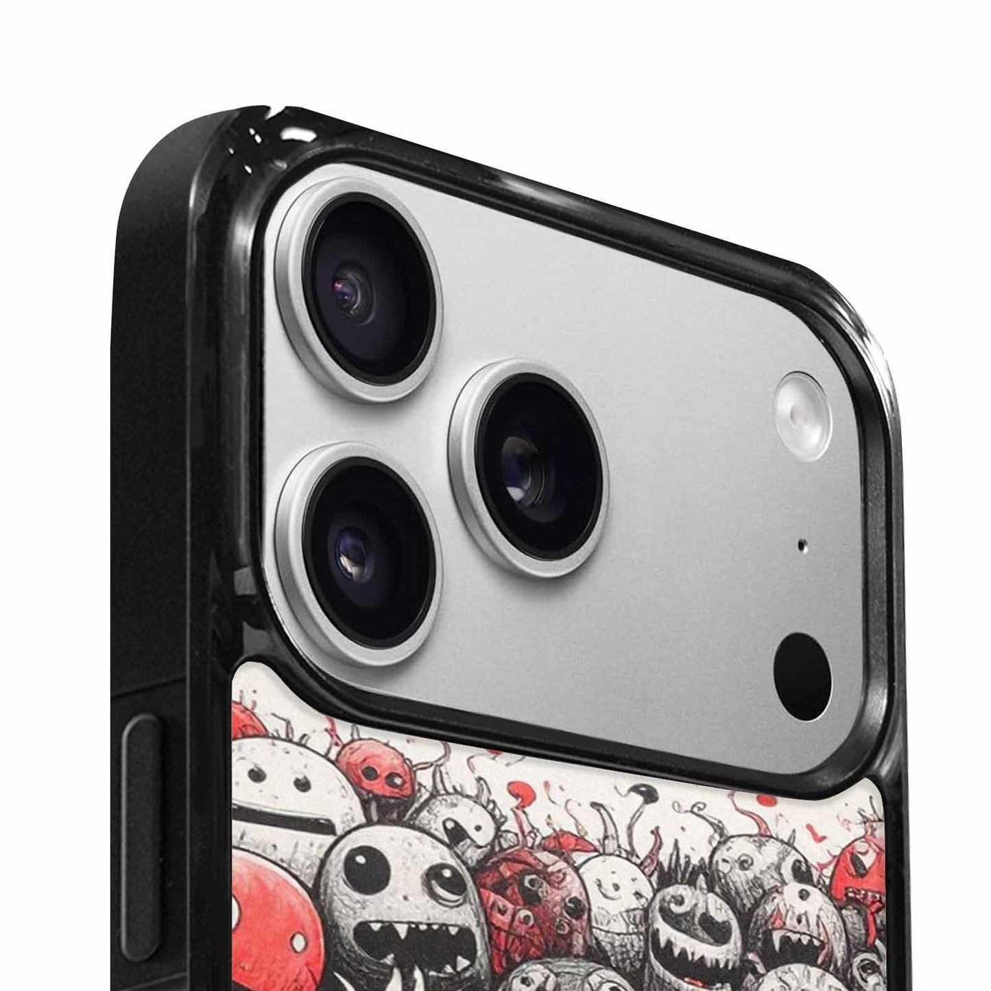 iPhone 17 Pro Max Case — Black &amp; Red Ink Cartoon Cute, Custom Made Phone Cover