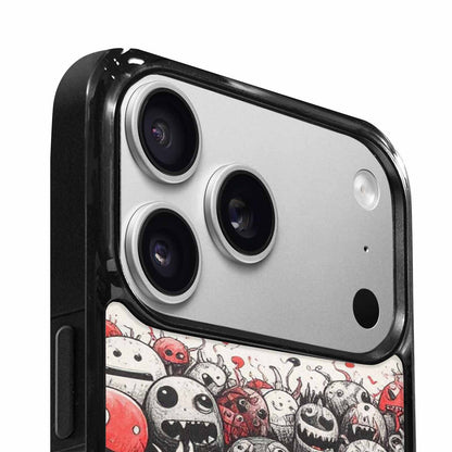 iPhone 17 Pro Max Case — Black &amp; Red Ink Cartoon Cute, Custom Made Phone Cover