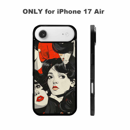 iPhone 17 Air Case — Seamless Repeating Pattern Of Overlapping Retro, Custom Art Phone Cover