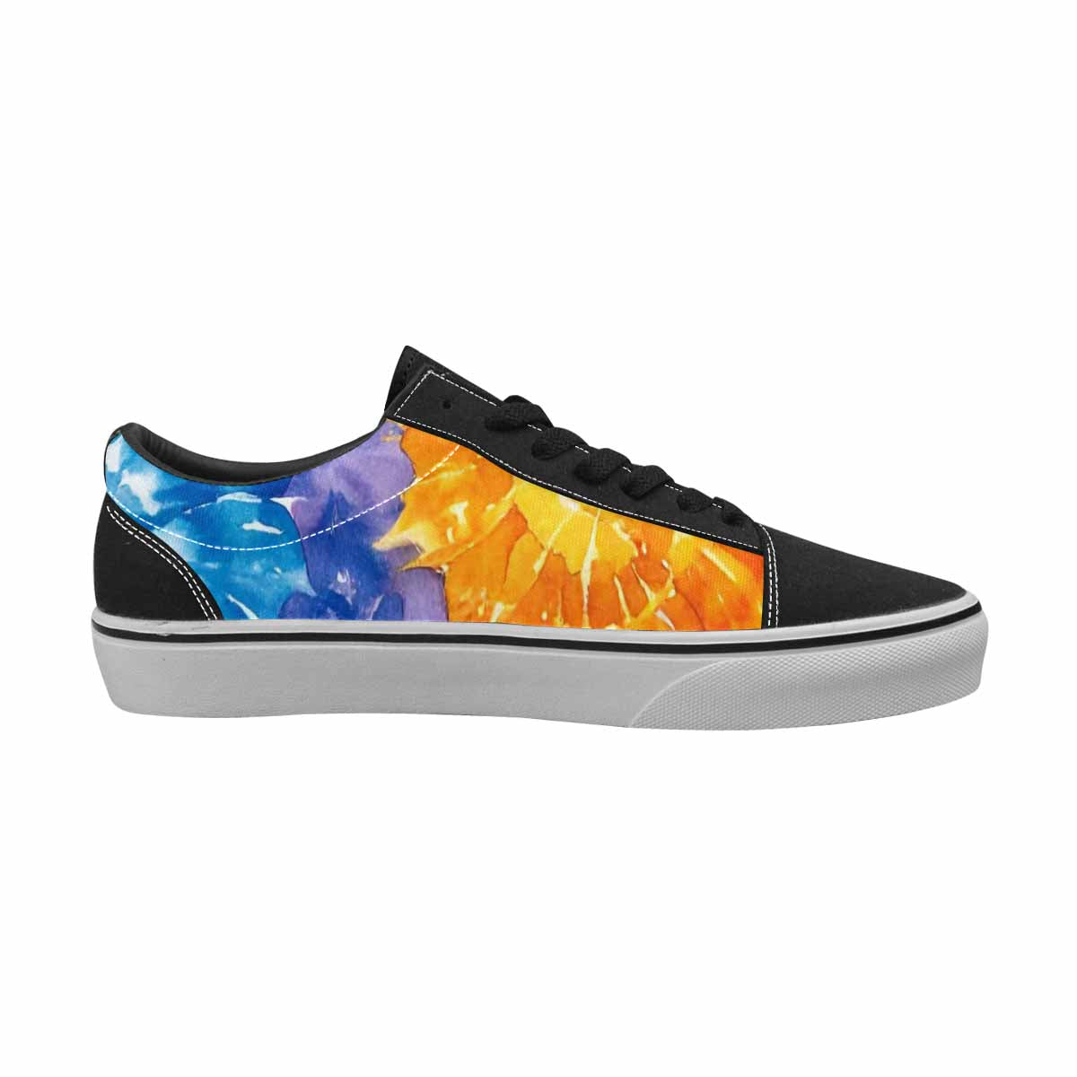 MEN'S Tie Dye Swirl Canvas Lace-Up Dreamcore Custom Sneakers