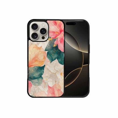 iPhone 16 Pro Max Case — Marble Floral, Custom Phone Case