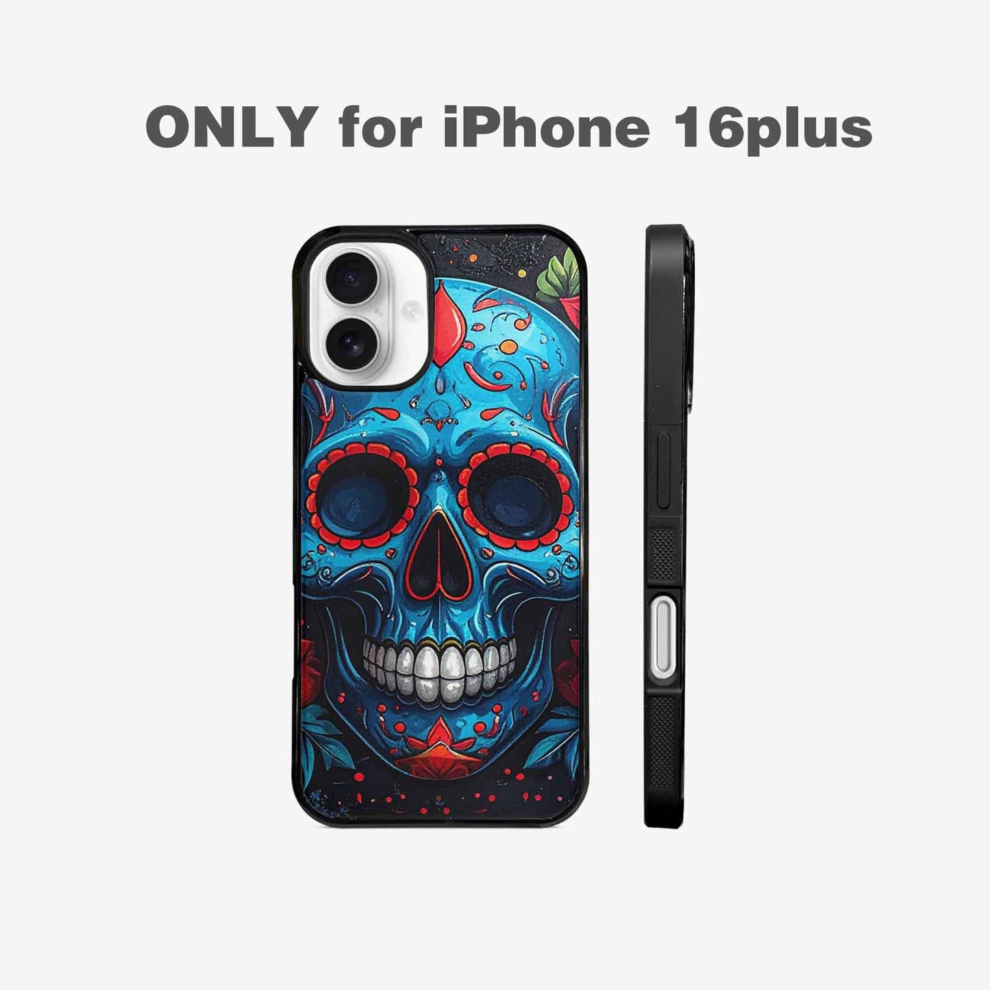 iPhone 16 Plus Case — Graffiti Skull, Custom Designed Case Cover