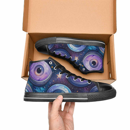 MEN'S Cartoon Eyeballs Galaxy High Top Canvas Dark Academia Shoes