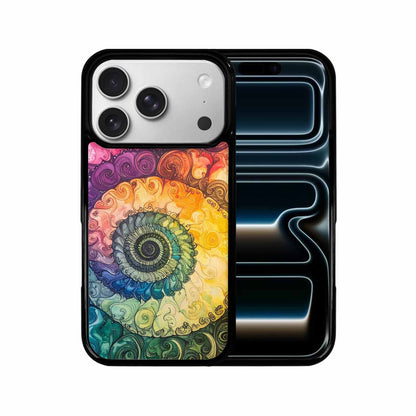 iPhone 17 Pro Case — Tie Dye Swirls Black White Tie, Customized Protective Case