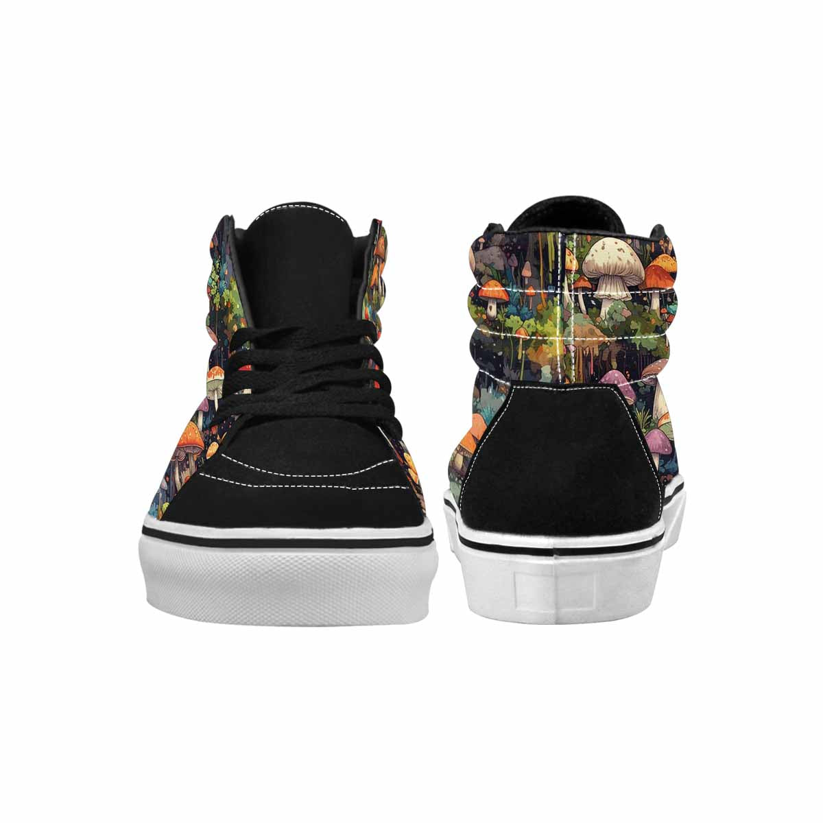 MEN'S Mushrooms  Camo Mushrooms High Top Canvas Wallpaper Art Custom Sneakers
