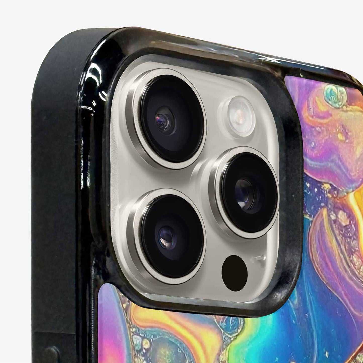 iPhone 16 Pro Case — Holographic Iridescent Shimmer Pattern Hundreds Of, Custom Phone Case