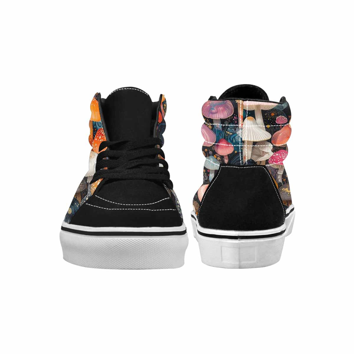 MEN'S Mushrooms High Top Canvas Wallpaper Art Custom Sneakers