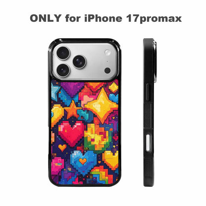 iPhone 17 Pro Max Case — Pixel Art Bit Burst Original Art, Customized Protective Case