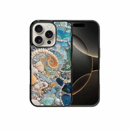 iPhone 16 Pro Case — Seashell Collage Seashell Collage Pattern Hundreds, Custom Art Phone Cover