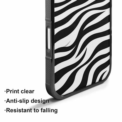 iPhone 17 Case — Zebra Print Black White Custom Animal, Customized Protective Case