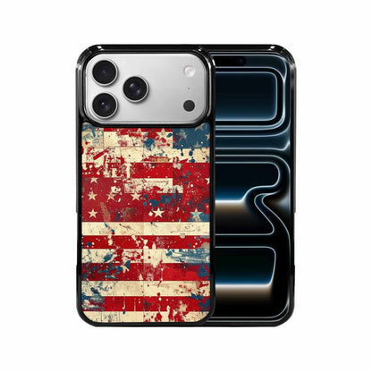 iPhone 17 Pro Max Case — Small American Flag Stars Galaxy Space, Custom Printed Phone Case