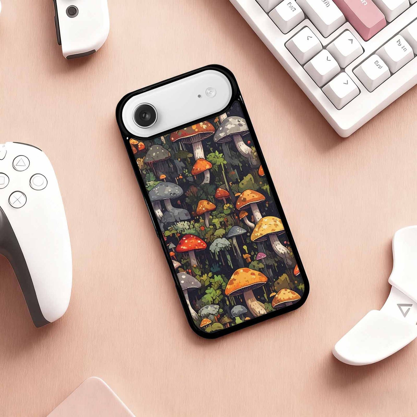 iPhone 17 Air Case — Mushrooms Camomushrooms Patter Fcc Camo, Custom Printed Phone Case