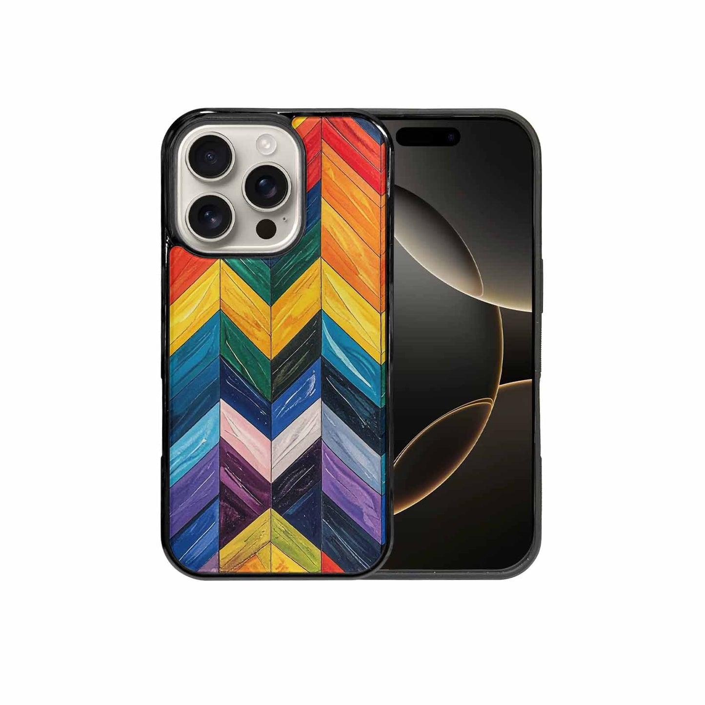 iPhone 16 Pro Case — Progress Pride Flag Color Theme Small, Custom Phone Case