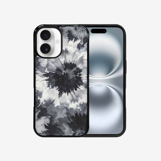 iPhone 16 Case — Tie Dye Black And Gray Blended, Unique Phone Case Design