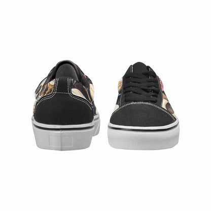 WOMEN'S Skulls  Marble Skulls Lace-Up Canvas Grunge Shoes