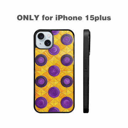 iPhone 15 Plus Case — Intersex Flag Color Theme Small Rainbow, Unique Phone Case Design