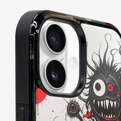 iPhone 16 Case — Multi Eye Monster Black Red Ink, Custom Print Case Cover