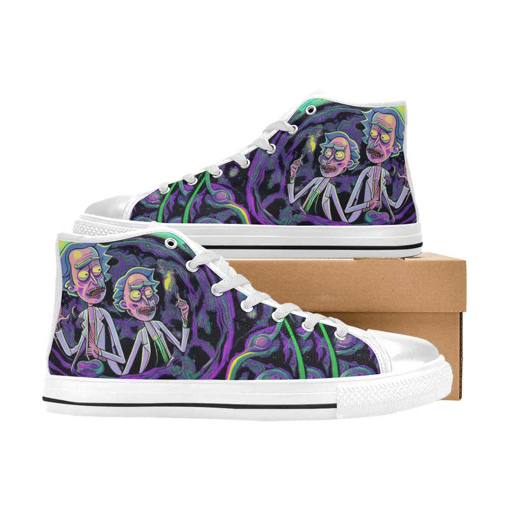 MEN'S Trippy Freestyle Artwork Men’S High Top Canvas Vivid Custom Shoes