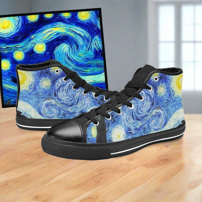 Mermaid Purple Teal Vivid MEN Bold Art - Freaky Shoes | Custom Art Sneakers
