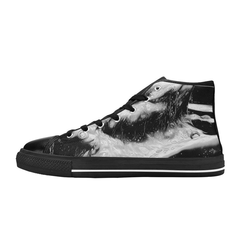 WOMEN'S Cc Acid Bath Drip High Top Canvas Cottagecore Custom Shoes